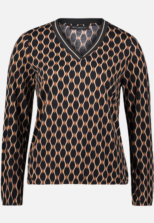 Betty Barclay Blusenshirt mit V-Ausschnitt