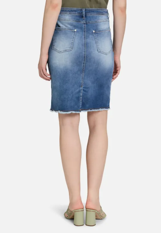 Betty Barclay Jeansrock mit Fransen