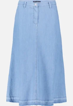 Betty Barclay Jeansrock mit offenem Saum