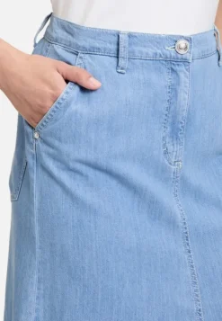 Betty Barclay Jeansrock mit offenem Saum