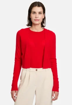 Betty Barclay Kaschmir-Strickjacke mit Rippbündchen
