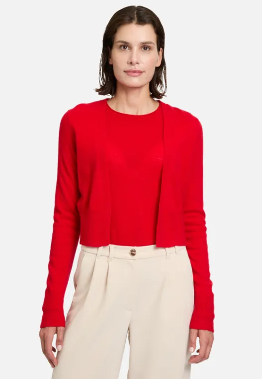 Betty Barclay Kaschmir-Strickjacke mit Rippbündchen