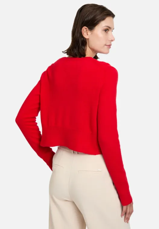 Betty Barclay Kaschmir-Strickjacke mit Rippbündchen
