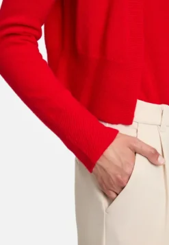 Betty Barclay Kaschmir-Strickjacke mit Rippbündchen