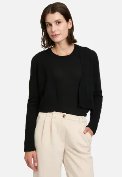 Betty Barclay Kaschmir-Strickjacke mit Rippbündchen