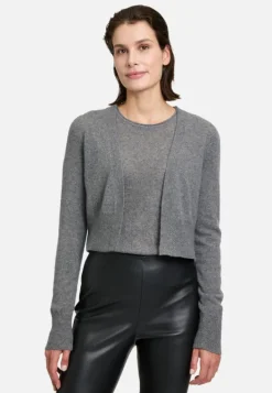 Betty Barclay Kaschmir-Strickjacke mit Rippbündchen