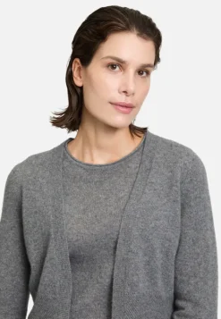 Betty Barclay Kaschmir-Strickjacke mit Rippbündchen