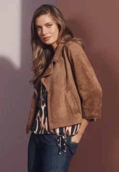 Betty Barclay Kunstleder-Jacke mit Nieten