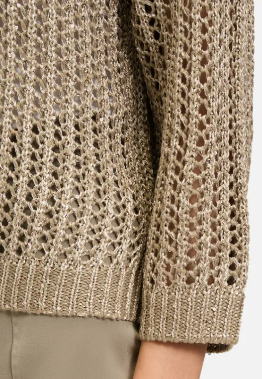 Betty Barclay Lochstrick-Pullover mit Pailletten