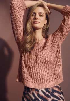 Betty Barclay Lochstrick-Pullover mit Pailletten