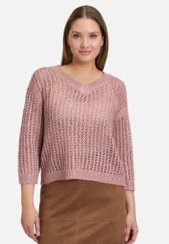 Betty Barclay Lochstrick-Pullover mit Pailletten