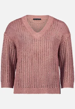 Betty Barclay Lochstrick-Pullover mit Pailletten