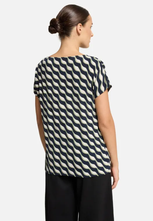 Betty Barclay Printshirt mit Wasserfallausschnitt