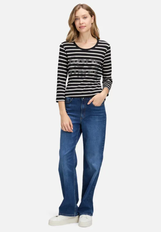 Betty Barclay Ringelshirt mit Schmucksteinen