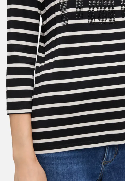 Betty Barclay Ringelshirt mit Schmucksteinen