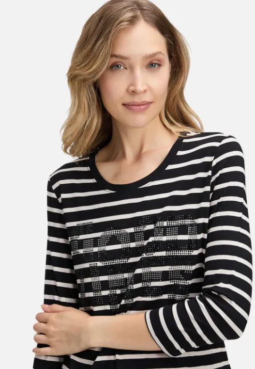 Betty Barclay Ringelshirt mit Schmucksteinen