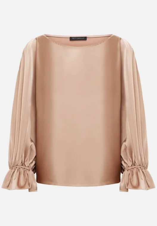 Betty Barclay Satin-Bluse mit U-Boot-Ausschnitt