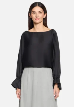 Betty Barclay Satin-Bluse mit U-Boot-Ausschnitt