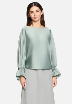 Betty Barclay Satin-Bluse mit U-Boot-Ausschnitt