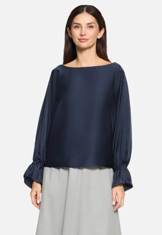 Betty Barclay Satin-Bluse mit U-Boot-Ausschnitt