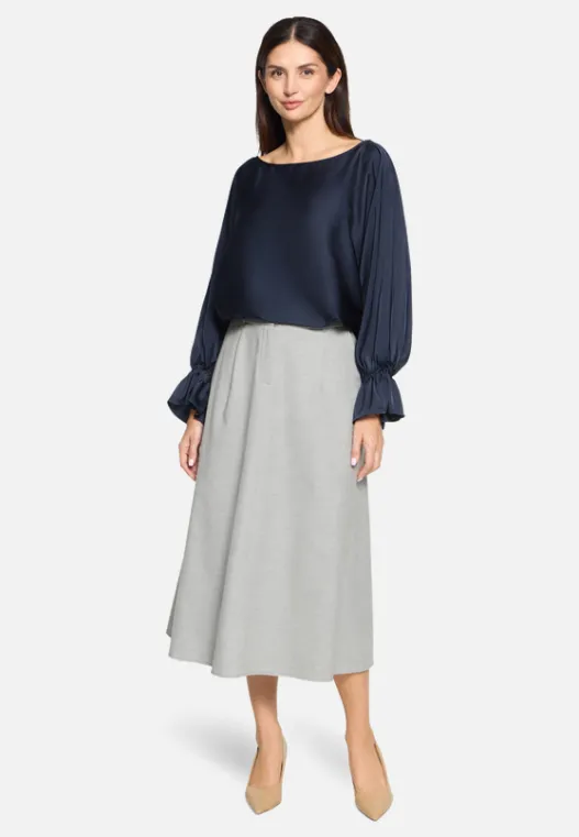 Betty Barclay Satin-Bluse mit U-Boot-Ausschnitt