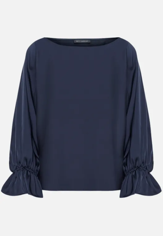 Betty Barclay Satin-Bluse mit U-Boot-Ausschnitt