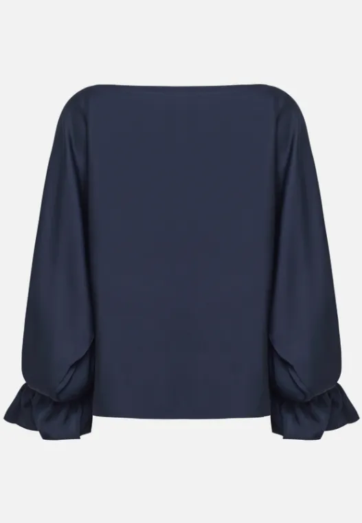 Betty Barclay Satin-Bluse mit U-Boot-Ausschnitt