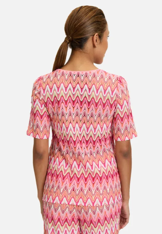 Betty Barclay Spitzenshirt mit Rippbündchen