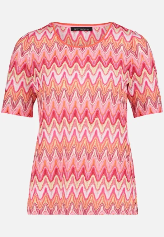 Betty Barclay Spitzenshirt mit Rippbündchen