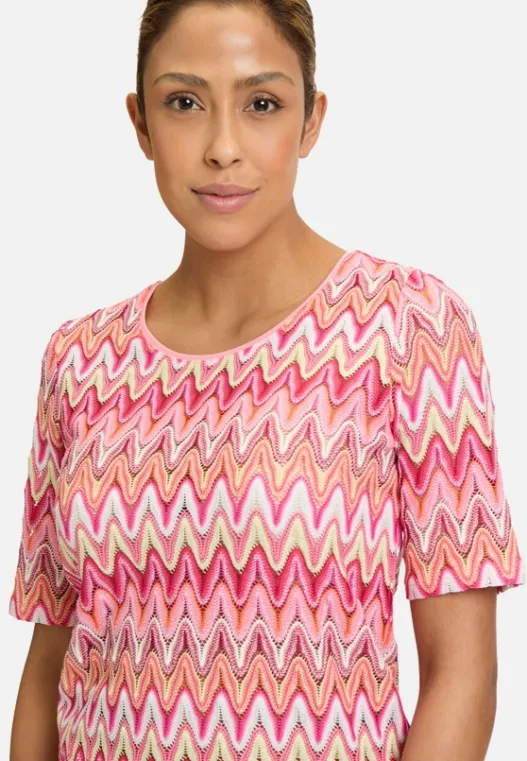 Betty Barclay Spitzenshirt mit Rippbündchen